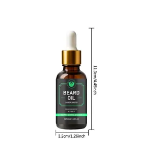 Men's sandalwood beard oil nourishing and moisturizing 50ml dropper bottle product detail