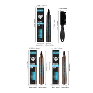 Set de lápiz de relleno de barba East Moon con cepillo impermeable herramienta de cuidado de barba.