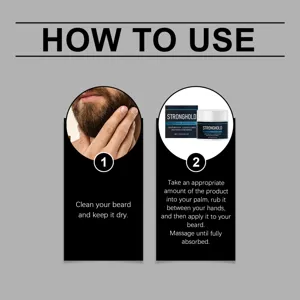 Stronghold men anti-fungal beard cream 100g, moisturizing and soothing daily beard care product.