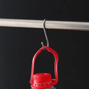 Stainless steel S hook for kitchen wardrobe storage, durable metal hanging hook utility tool