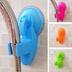 Punch-Free Suction Cup Shower Head Holder Adjustable Wall Mounted Shower Bracket Plastic Bathroom Shower Head Base