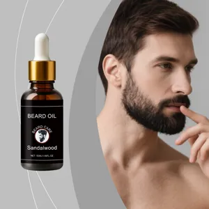 Men beard care oil 50ml sandalwood moisturizing nourishing smooth non-greasy grooming serum