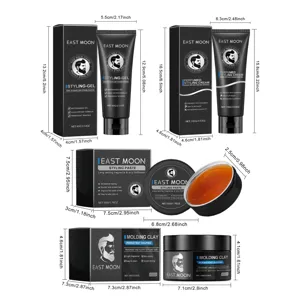 East Moon ensemble de produits coiffants pour hommes gel pate argile dimensions