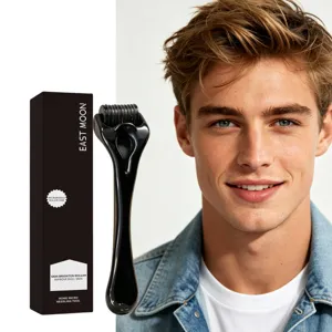 Rouleau de Microneedle pour le Visage Hommes Outil de Soin de la Peau Masseur Facial Anti-Âge Rides Lifting du Visage Appareil de Beauté