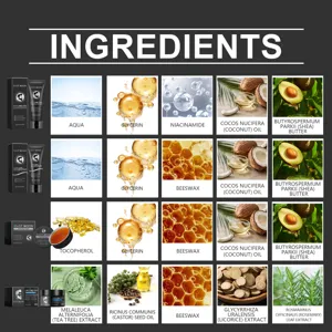 Détails des ingrédients des produits coiffants EAST MOON avec extraits botaniques.
