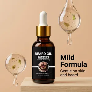 Men beard oil moisturizing nourishing beard care serum 50ml refreshing grooming dropper bottle