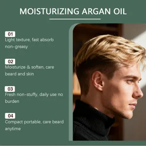 Olio da barba idratante con consistenza leggera, assorbimento rapido e formula non grassa.