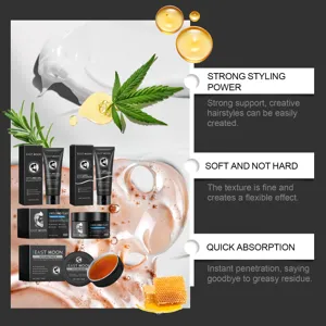 East Moon ensemble de gel et argile coiffante homme detail avec ingredients naturels