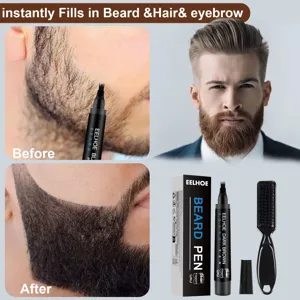 Kit de lápiz de barba EELHOE para hombres, relleno impermeable natural para cabello y cejas.