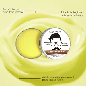 East Moon 30g natural mustache wax for men styling, easy to shape and clean beard daily.