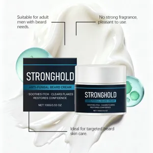 Men beard care cream anti-fungal beard moisturizer nourishing grooming 100g jar daily use