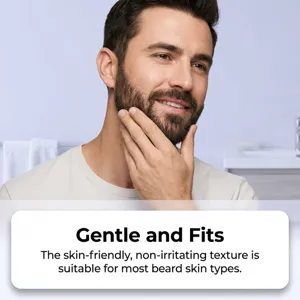 Men beard care cream lightweight refreshing daily grooming moisturizer for facial hair styling