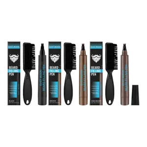 Set de lápiz de relleno de barba para hombre con cepillo impermeable de larga duración
