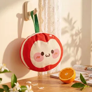 Borsa portaoggetti sospesa a forma di mela, organizer impermeabile portatile per biancheria.
