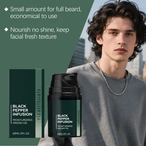 Olio barba uomo idratante 60ml olio di argan nutriente non unto cura della barba siero