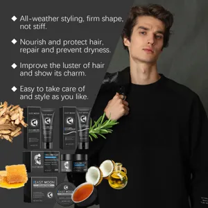 East Moon gel creme argile pate coiffants homme coiffure professionnelle detail vue