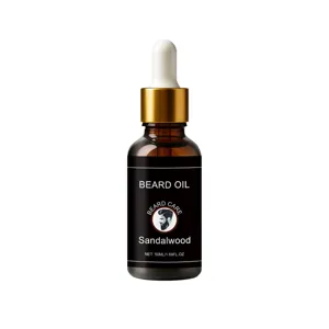 Men Beard Care Essential Oil Nourishing Moisturizing Smoothing Beard Oil Sandalwood Scented Beard Grooming Oil