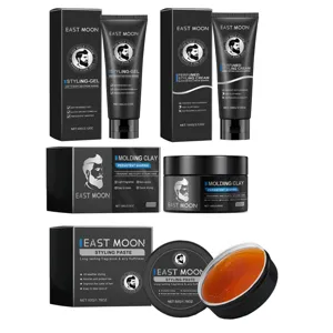 Cire Pommade Crème Gel Coiffant pour Hommes Tenue Forte Longue Durée Rafraîchissant Non Gras Produit de Soin Capillaire