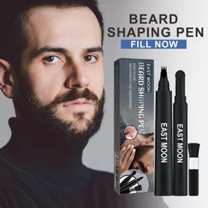 Set de lápiz moldeador de barba East Moon para hombre, cepillo rellenador 3 en 1.