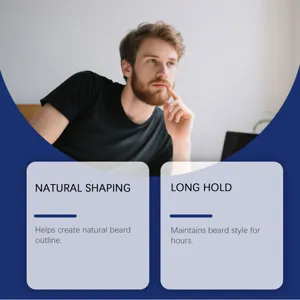 Lápiz moldeador de barba para hombre East Moon, contorno 3D natural e impermeable.