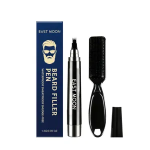 Kit De Lápiz Rellenador De Barba Y Cepillo Para Hombres Impermeable A Prueba De Sudor Duradero Herramienta De Modelado De Barba Set De Maquillage De Aseo