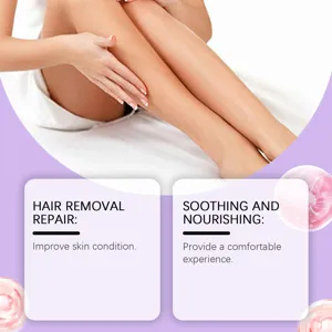 Haarentfernung Reparatur Serum Detail zeigt glatte Hautpflege und beruhigende Nährwirkung.