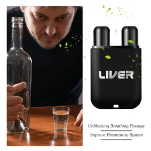Inalatore nasale nero doppio portatile per comfort respiratorio e cura fresca.
