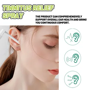 Spray de soulagement des acouphènes pour les soins de l'oreille, formule douce et confortable.