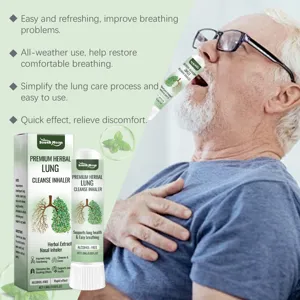 South Moon herbal lung cleanse nasal inhaler, natural mint extract for easy breathing.
