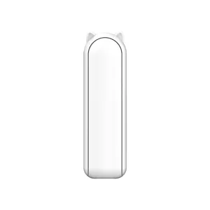 Ventilador de mano portátil plegable con diseño de orejas de gato, recargable USB.