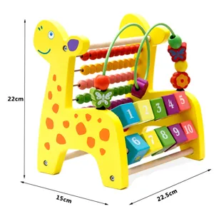 Giocattolo educativo per bambini in legno labirinto di perle abaco regalo multifunzione