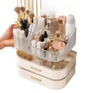 Rotierender Make-up Organizer Acryl Kosmetik Aufbewahrungsbox mit Schubladen für Kosmetika
