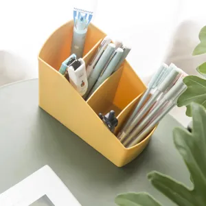Multifunctional desktop storage box organizer with multi-grid design for office and home.