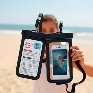 Universal Waterproof Phone Pouch Touch Friendly Underwater Dry Bag Case Clear PVC Mobile Phone Protector For Swimming Diving Outdoor