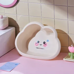 Simpatico lavabo in plastica a forma di nuvola per casa, neonato e dormitorio, resistente e spesso.