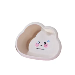 Carino catino in plastica a forma di nuvola per neonati con viso kawaii, uso domestico durevole.