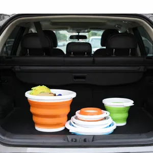 Secchio pieghevole in plastica portatile retrattile domestico addensato per lavaggio auto