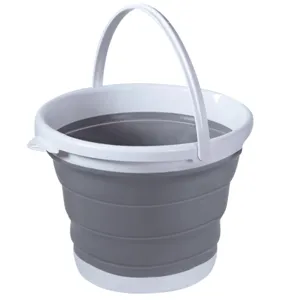 Secchio pieghevole in plastica portatile per uso domestico, viaggi, outdoor e auto.