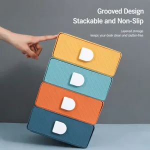 Modern Minimalist Plastic Drawer Type Office Stationery Sundries Organizer Desktop Storage Box