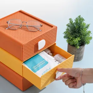 Desktop plastic storage drawer office stationery organizer multi-layer desktop container box