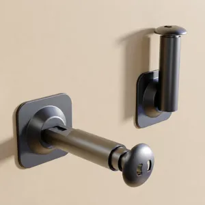 Wall-mounted suction cup telescopic clothes rack punch-free folding hanger storage organizer