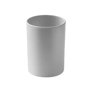 Gobelet à brosse à dents cylindrique gris simple et tasse de rince-bouche pour salle de bain