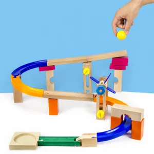 Kinderen Educatief DIY Montage Houten Achtbaan Baan Bouwstenen Set Jongens Meisjes Speelgoed Cadeau