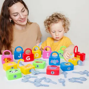 Montessori educational learning toy unlocking matching locks for toddlers and kids development
