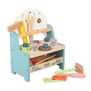 Wooden children tool bench toy simulation maintenance workbench educational tool set for kids