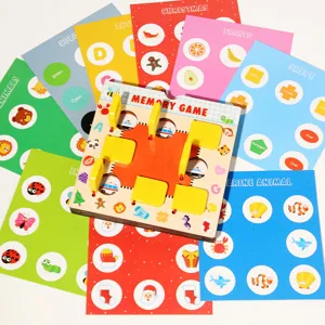 Jeu de mémoire en bois Montessori jouet éducatif pour enfants avec cartes
