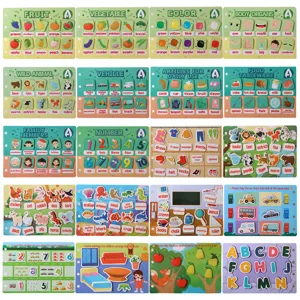 Children early education quiet book Montessori learning sticker book toy for kids learning.