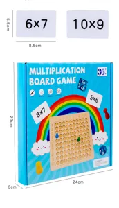 Wooden multiplication board game children educational desktop thinking training toy detail view