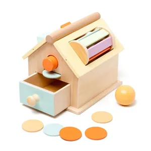 Hölzernes Montessori Beschäftigungshaus Spielzeug für Kleinkinder, Früherziehung Formsortierung.