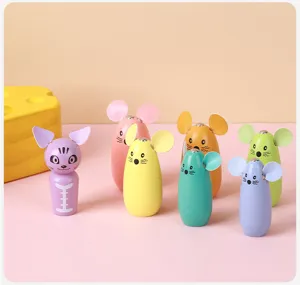 Set de juguetes de madera ratón y queso, juguete educativo colorido para niños pequeños.
